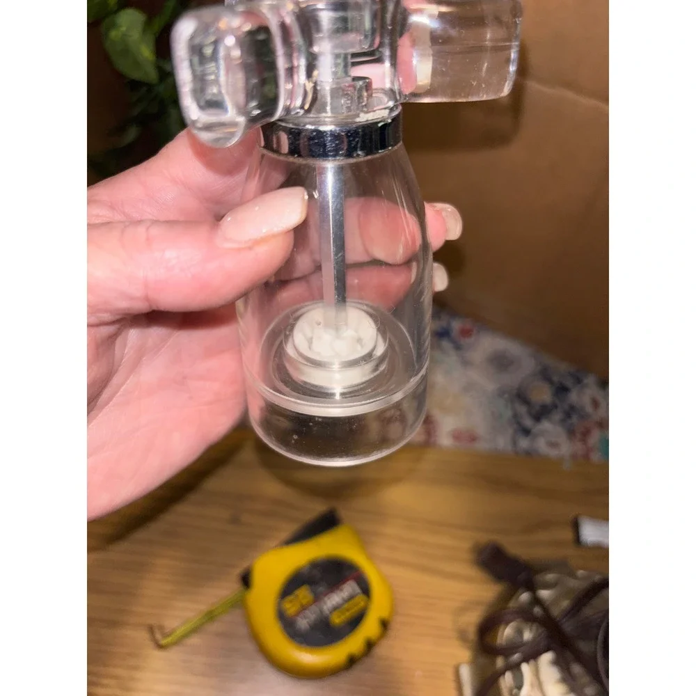 Vintage Clear Acrylic T-Handle Salt Shaker and Pepper Mill Set 5 Inch MCM Style